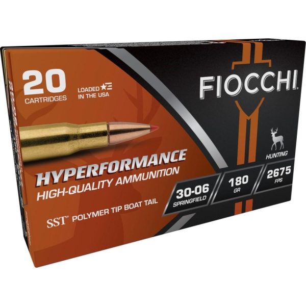 Fiocchi hyperformance hunt rifle ammunition. 30-06 sprg 180 gr sst 2675 fps 20/ct
