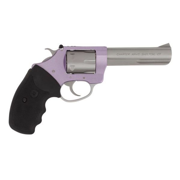 Charter arms target pathfinder. 22 lr 6rd capacity 4. 2" barrel lavender with full black grip