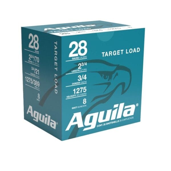 Aguila high velocity shotshells 28ga 2-3/4" 3/4oz 1275 fps #9 25/ct