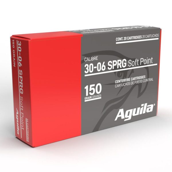 Aguila rifle ammunition 30-06 sprg 60gr sp 2900 fps 20/ct
