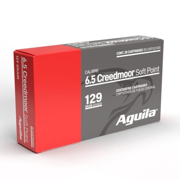 Aguila rifle ammunition 6. 5 creedmoor 129gr sp 2810 fps 20/ct