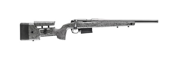 Bergara b-14r rifle. 17 hmr 10rd magazine 18" steel barrel grey/black stock