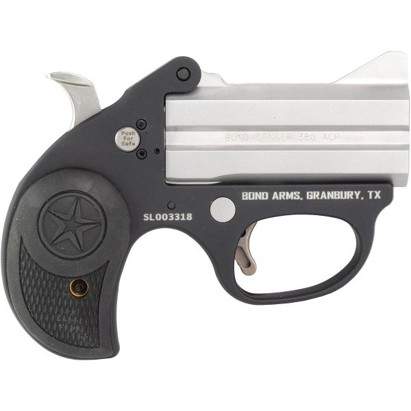 Bond arms stinger lite handgun. 380 acp 2rd 2. 5" barrel grey with black grip