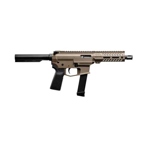 Angstadt arms udp-9 handgun 9mm luger 17rd magazine 6" 1/2x28 threaded barrel fde