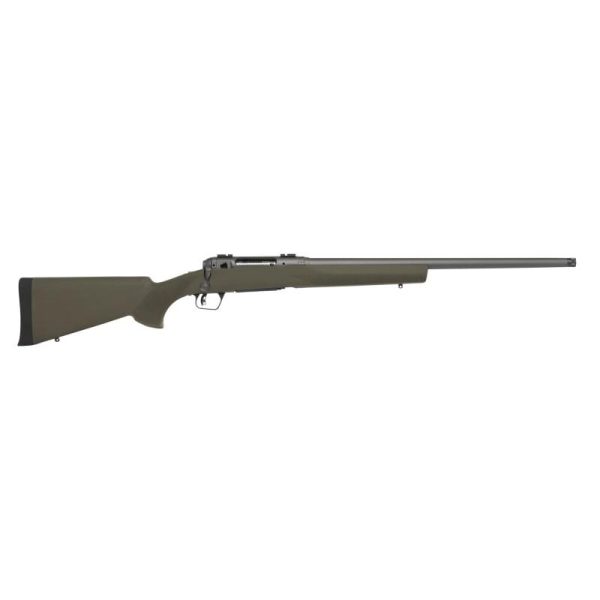 Savage arms 110 trail hunter rifle. 243 rem 4rd magazine 22" threaded barrel od green
