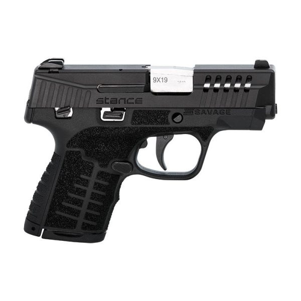 Savage stance black manual safety handgun 9mm luger 7 & 8/rd magazines 3. 2" barrel black