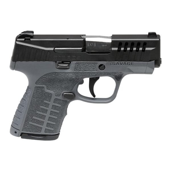 Savage arms stance grey handgun 9mm luger 7 & 8rd magazine 3. 2" barrel grey