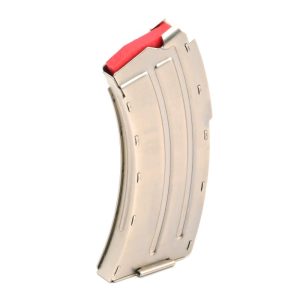Savage arms mark ii series rifle magazine. 22 lr. 17 mach 2 10/rd silver