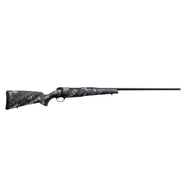 Weatherby mark v backcountry 2. 0 ti. Rifle 257 wby. Mag 3rd magazine 26" barrel synthetic stock grey and white