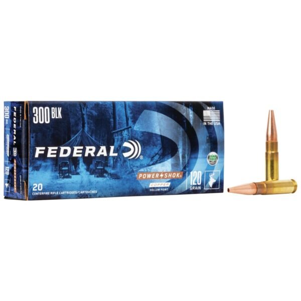 Federal 300 blackout 120gr power-shok copper ammo 20rd