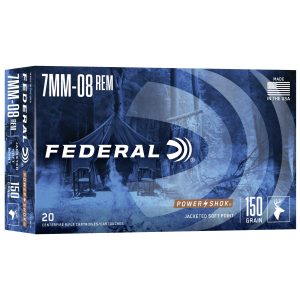 Federal power-shok rifle ammunition 7mm-08 rem 150 gr sp 2650 fps - 20/box