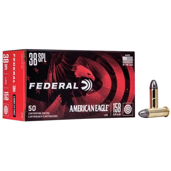 American eagle handgun ammunition. 38 spl 158 gr lrn 770 fps 50/box