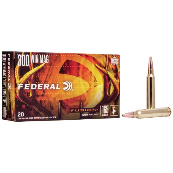 Federal fusion rifle ammunition. 300 win. Magnum 165gr fusion 20/box