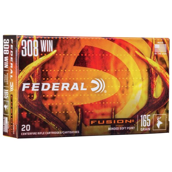 Federal fusion rifle ammunition. 308 win 165 gr btsp 2700 fps - 20/box