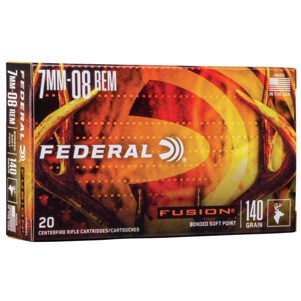Federal fusion rifle ammunition 7mm-08 rem 140 gr btsp 2850 fps - 20/box