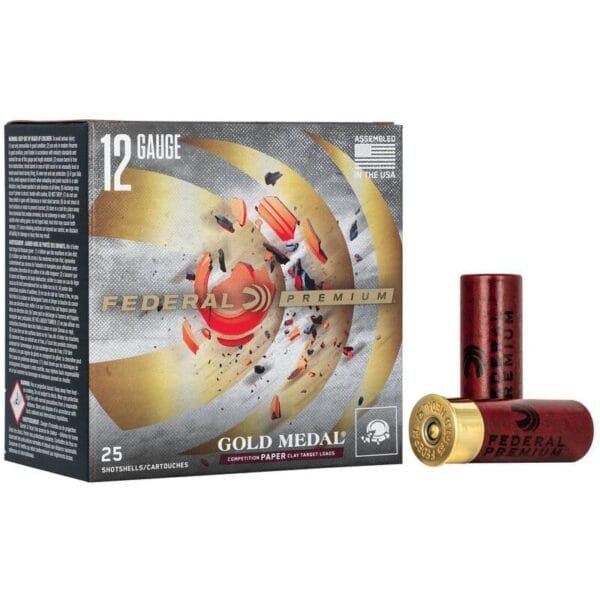 Federal premium gold medal paper shotshells 12ga 2-3/4" 1oz 1330 fps #7. 5 25/ct