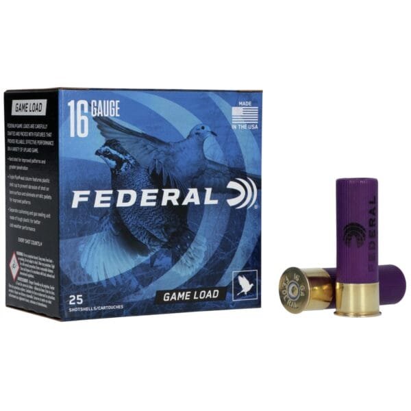 Federal game-shok game load ss 16ga 2-3/4" 2-1/2de 1oz 8 ammo 25rd