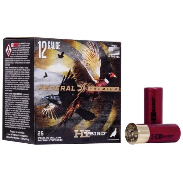 Federal hi-bird shotshells 12ga 2-3/4" 1-1/4oz 1330 fps #8 25/rd