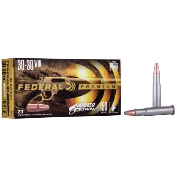 Federal hammer down rifle ammunition. 30-30 win 150 gr sp 2390 fps 20/ct