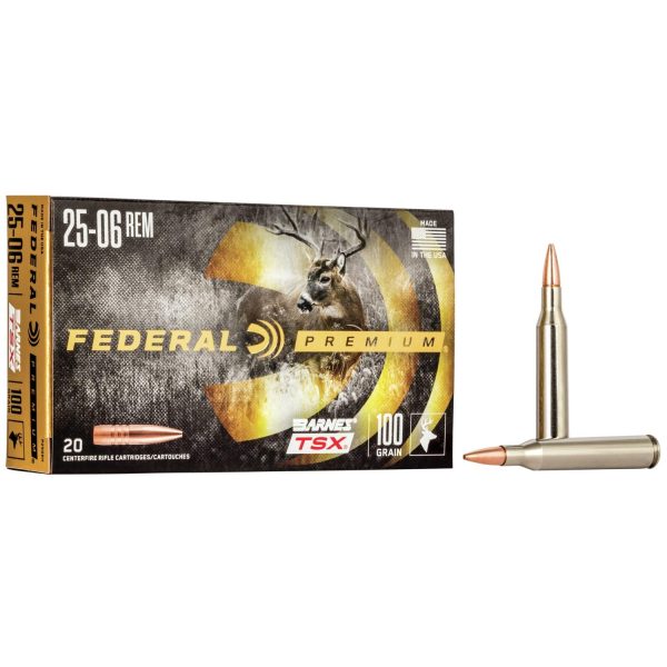Federal 25-06 rem 100gr barnes tsx ammo 20rd
