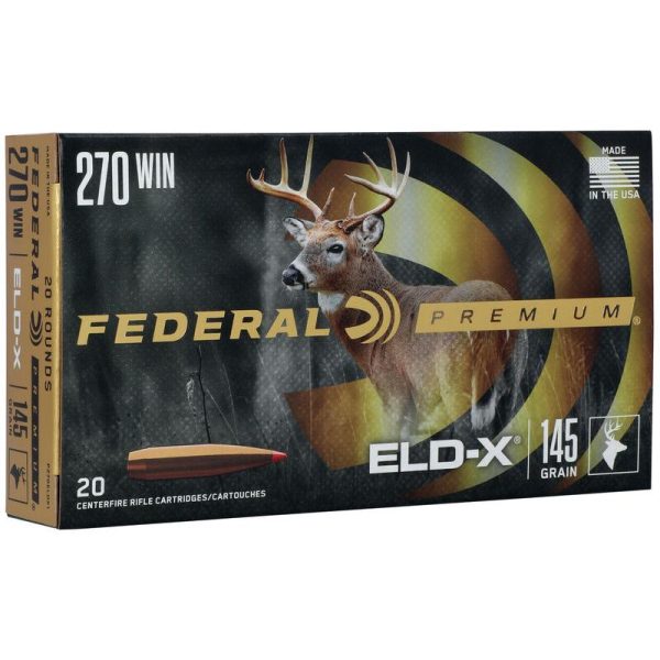 Federal premium eld-x rifle ammunition. 270 win 145gr pt 2890 fps 20/ct
