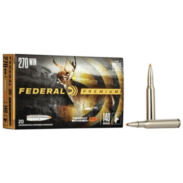 Federal 270 win 140gr trophy bonded tip ammo 20rd