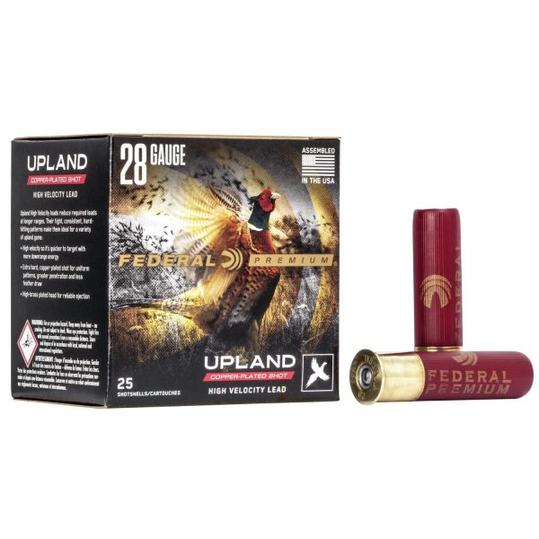Federal premium wing-shok hi brass 28 ga 2 3/4" max 3/4 oz #8  - 25/box