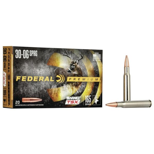 Federal barnes tsx rifle ammunition 30-06 sprg 165gr hp 2800 fps 20/ct