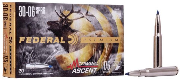 Federal terminal ascent rifle ammuntion. 30-06 sprg 175 gr 2730 fps 20/ct