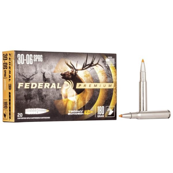 Federal premium vital-shok rifle ammunition. 30-06 sprg 180 gr tbt 2700 fps - 20/box