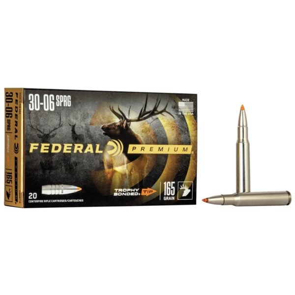 Federal premium vital-shok rifle ammunition. 30-06 sprg 165 gr tbt 2800 fps - 20/box