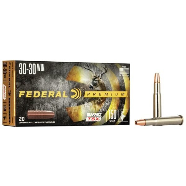 Federal barnes tsx rifle ammunition. 30-30 win 150gr solid 2220 fps 20/ct