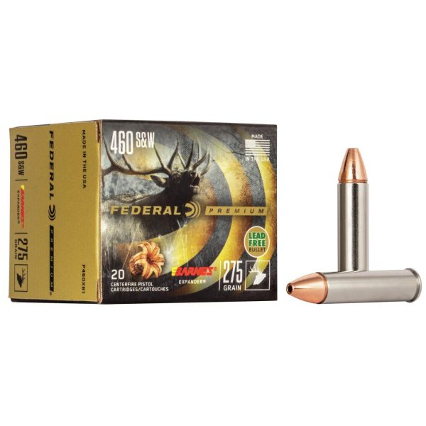 Federal premium vital-shok handgun ammunition. 460 s&w 275 gr bxp 1800 fps 20/box