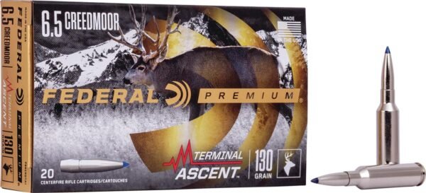 Federal terminal ascent rifle ammuntion 6. 5 creedmoor 130 gr 2800 fps 20/ct