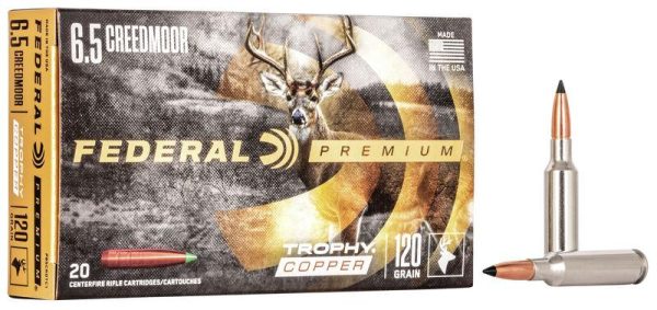 Federal premium trophy copper rifle ammunition  6. 5 creedmoor 120gr tc 20/ct