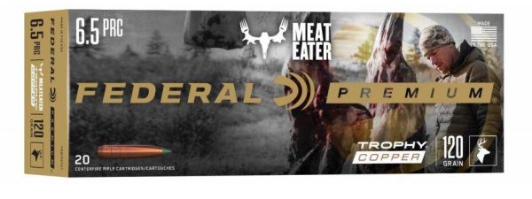 Federal trophy copper rifle ammunition 6. 5 prc 120 gr tc 3100 fps 20/ct