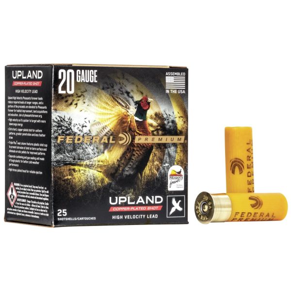 Federal premium wing-shok pheasants forever high velocity - 20ga 2-3/4" 1oz. #7. 5-shot 25/box
