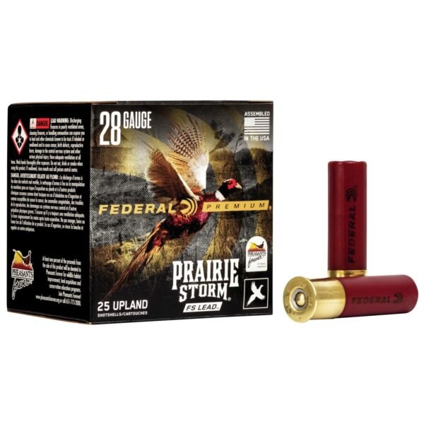 Federal premium prairie storm upland 28ga 2 3/4" 1oz 6 shot lead ammo 25rd