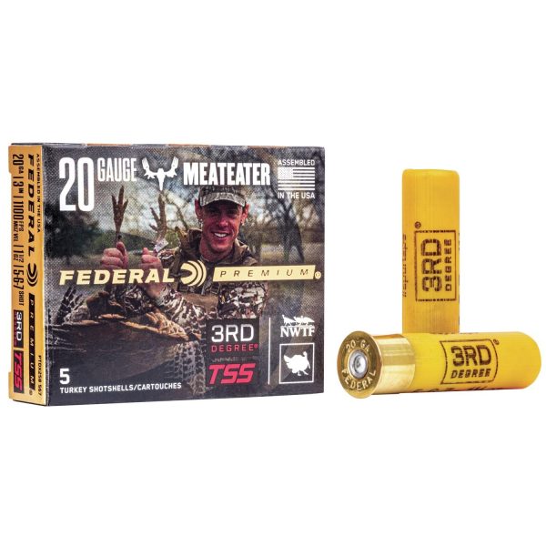 Federal 3rd degree shotshell 20ga 3 1-7/16oz 1100 fps  #5 #6 & #7 5/ct