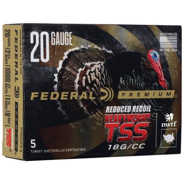 Premium turkey heavyweight tss 20 ga 2-3/4" 1-1-1/8oz #9 1000 fps 5/ct