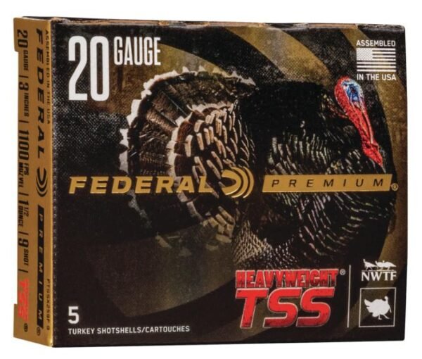 Federal heavyweight tss shotshells 20ga 3" 1-1/2oz 1000 fps #9 5/ct