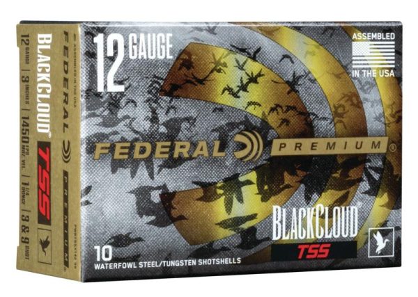 Federal black cloud tss shotshells 12ga 3" 1-1/4 oz 1450 fps #3#9 10/ct