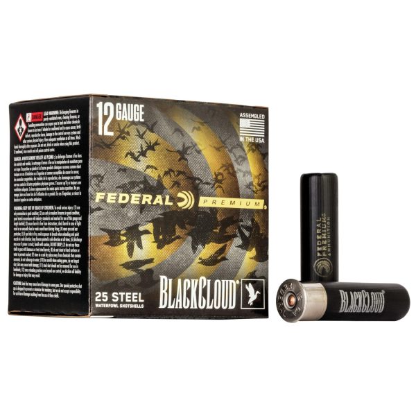 Federal black cloud fs steel shotshells 12ga. 3-1/2" 1-1/2oz #bbb 25/ct