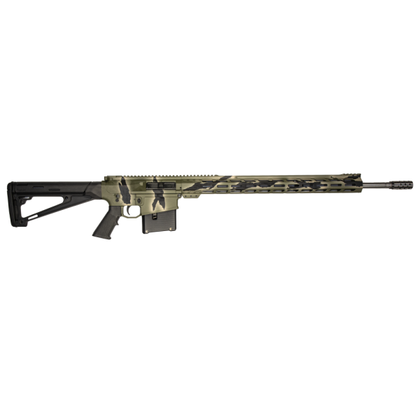 Glfa  ar long action rifle 6. 5 prc 5rd magazine 24" barrel mlok handguard green pursuit cerakote