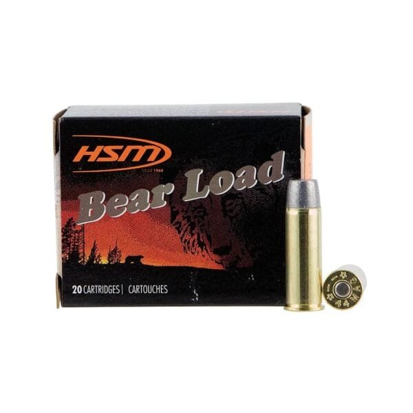 Hsm bear load hard cast handgun ammunition 44 rem mag 305gr wfn 1260 fps 20/ct