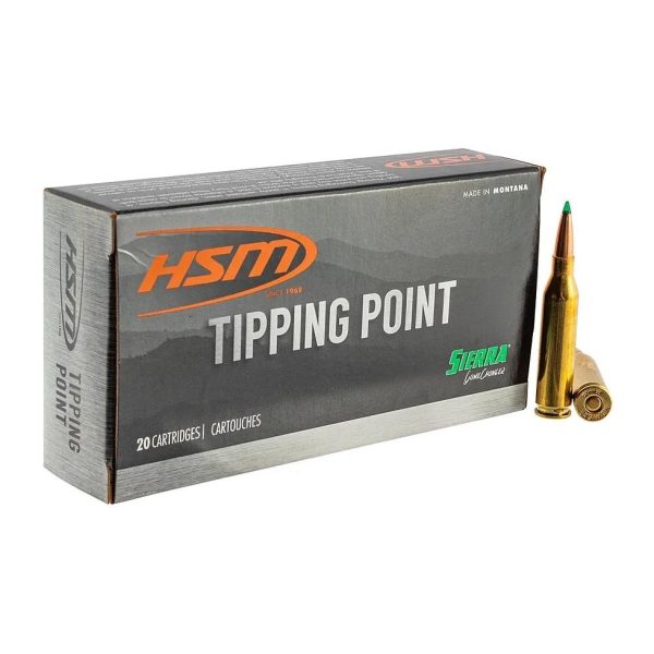 Hsm tipping point 2 rifle ammunition 7mm-08 rem 162 gr sst 20/ct