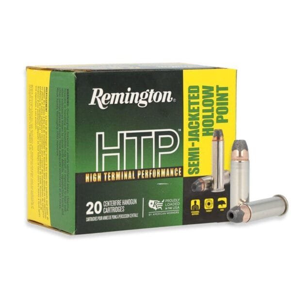 Remington htp handgun ammunition. 38 spl(+p) 110gr sjhp 995 fps 20/rd