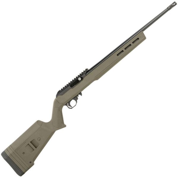 Black rain ordnance hunter rifle. 22 lr 10rd magazine 18" threaded barrel od green