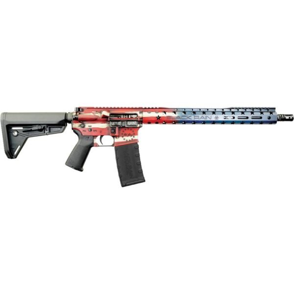 Black rain ordnance spec+ patriot rifle 5. 56mm 30rd magazine 16" barrel old glory finish