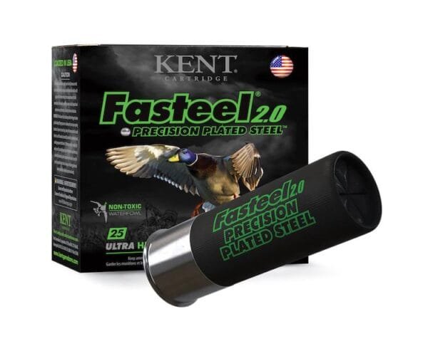 Kent fasteel 2. 0 shotshells 12 ga 3" 1-3/8oz 1300 fps #4 25/ct